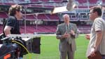 Don Casper and Jim Hughes Direct Baseball Historian Greg Rhodes at the Cincinnati Reds Baseball Park