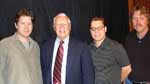 Don Casper, Hall of Fame Pitcher Bob Feller, Jim Hughes and Eric McMaster