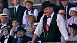 Actor Mike Dugan plays the "Belligerent Fan" at the 1921 Boston Braves Ballgame