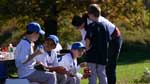 Little League Actors Take a Break During Filming